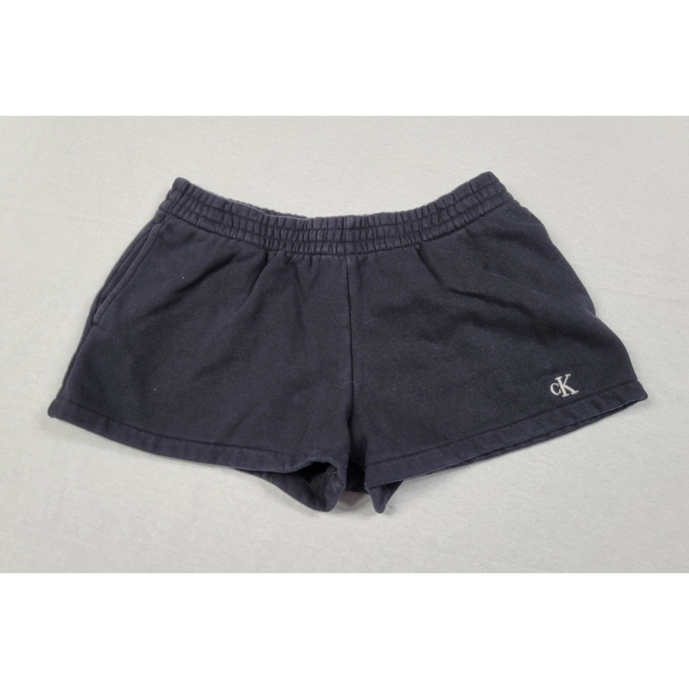 Calvin Klein Women's Size M Black Archive Logo Fleece Lounge Shorts